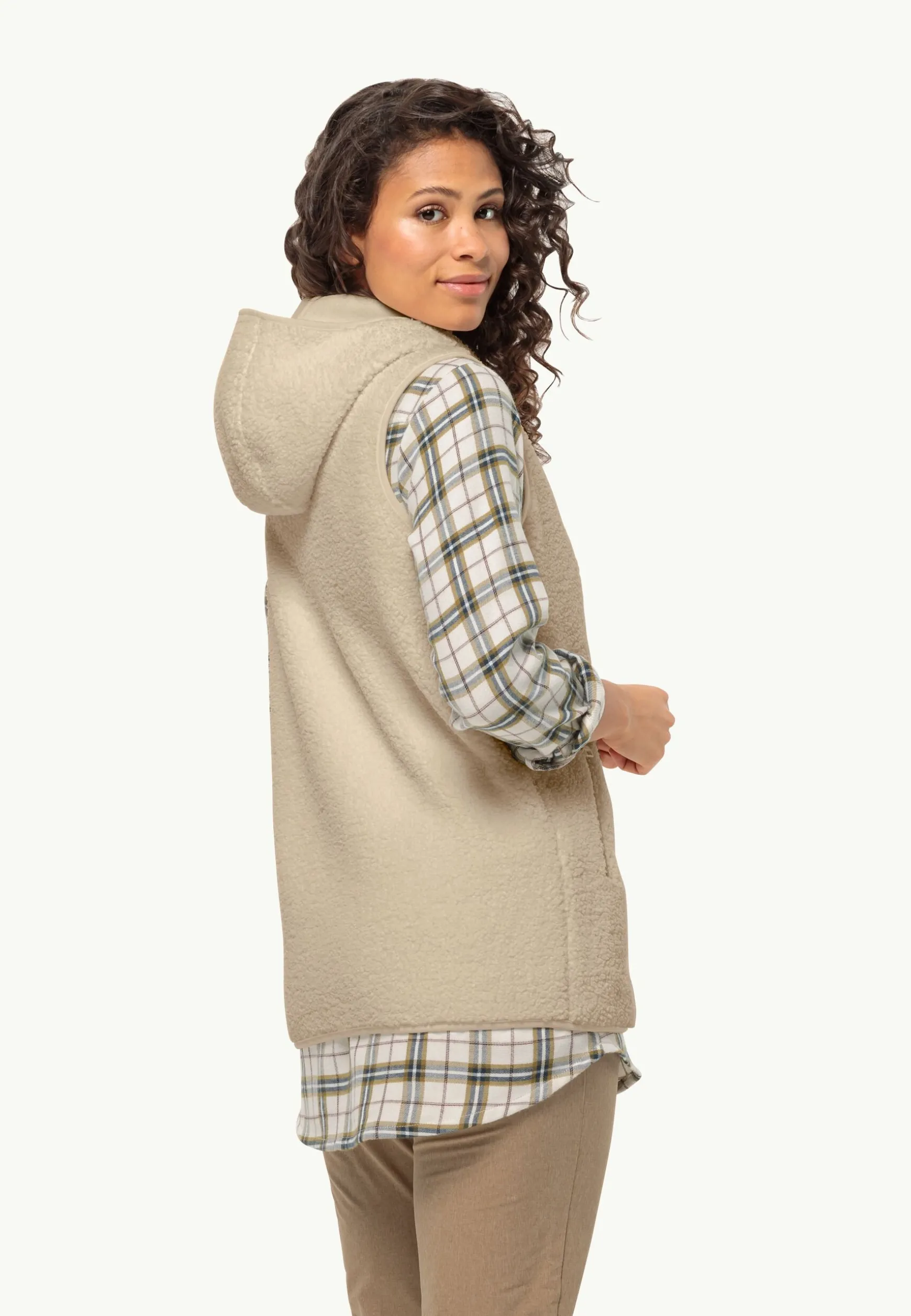 High Curl Long Vest W