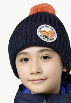 Pompom Badge Beanie K